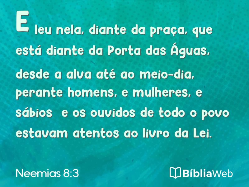 Neemias 8:3 em imagem para compartilhar