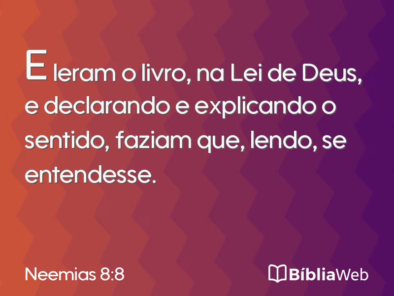 Neemias 8:8 em imagem para compartilhar