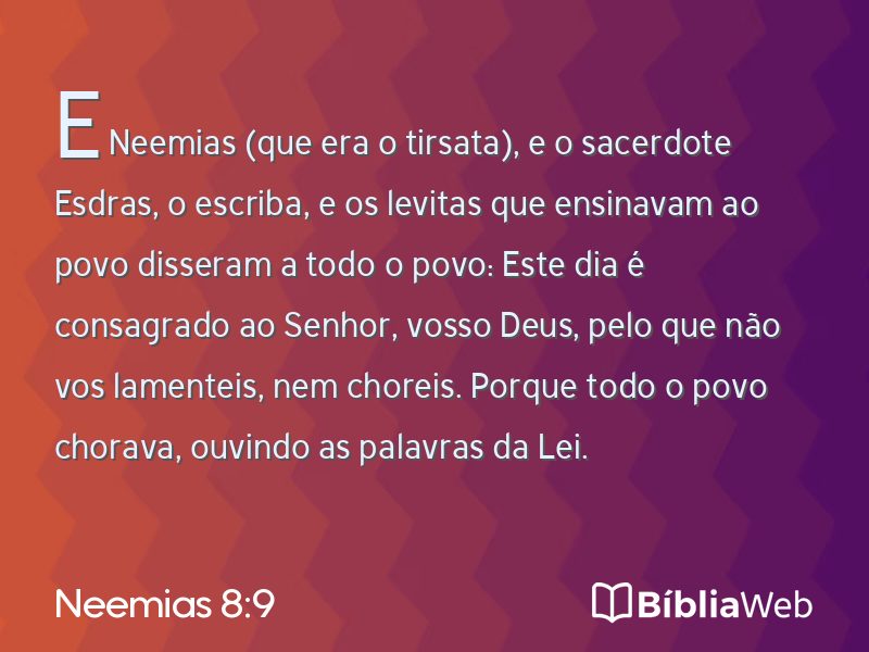 Neemias 8:9 em imagem para compartilhar