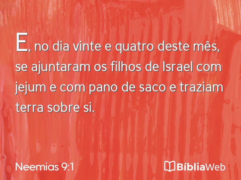 Neemias 9:1 em imagem para compartilhar