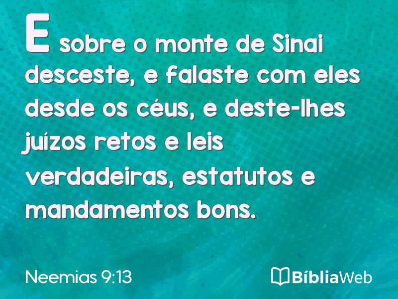 Neemias 9:13 em imagem para compartilhar