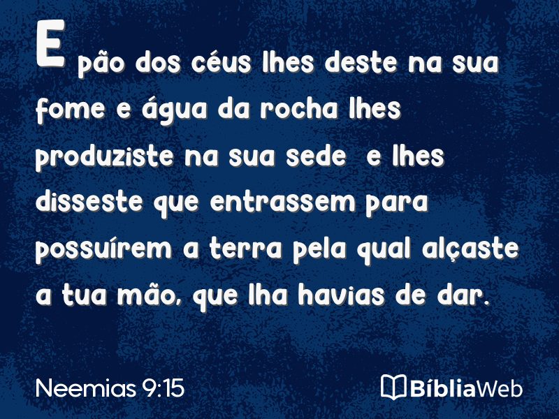 Neemias 9:15 em imagem para compartilhar