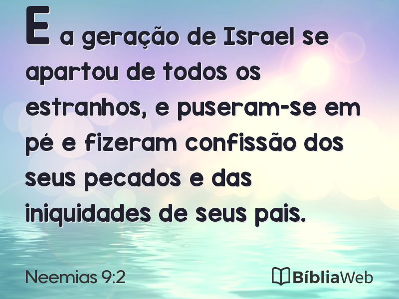 Neemias 9:2 em imagem para compartilhar