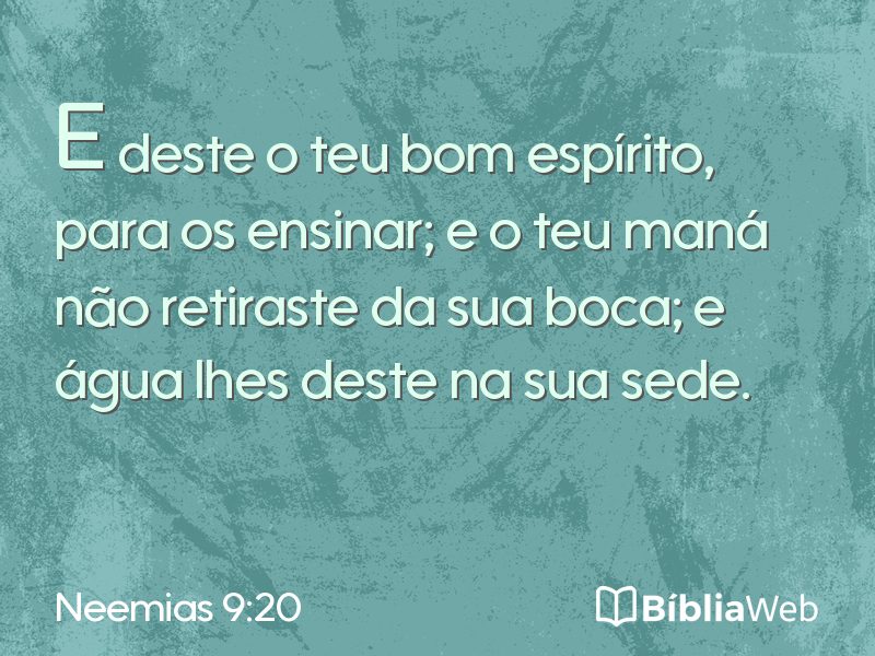Neemias 9:20 em imagem para compartilhar