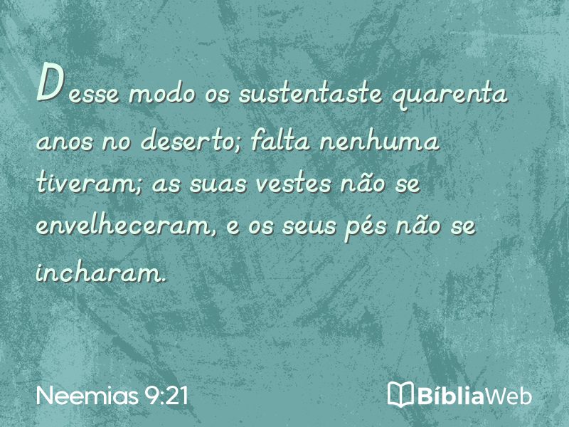 Neemias 9:21 em imagem para compartilhar