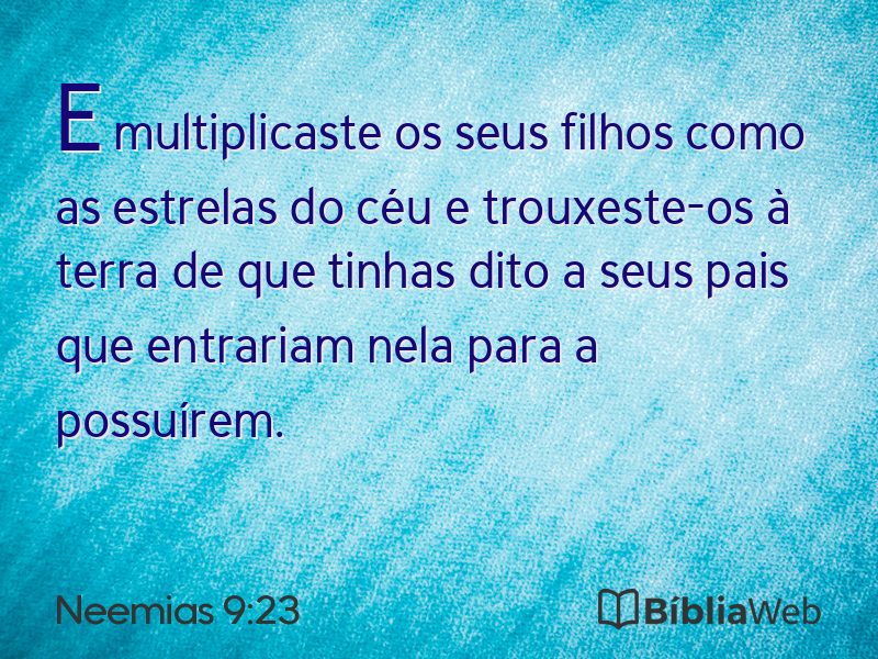 Neemias 9:23 em imagem para compartilhar