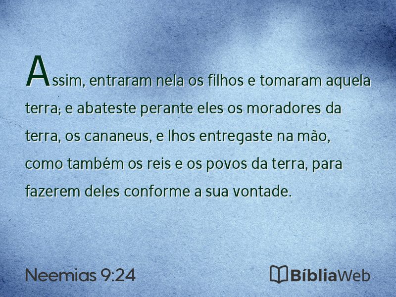 Neemias 9:24 em imagem para compartilhar