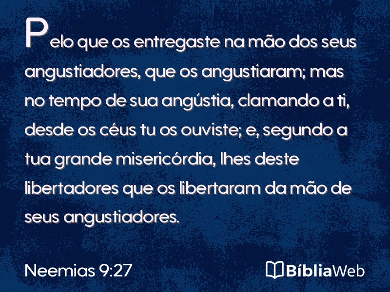 Neemias 9:27 em imagem para compartilhar