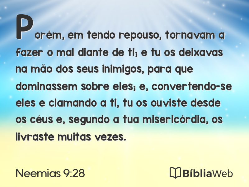 Neemias 9:28 em imagem para compartilhar