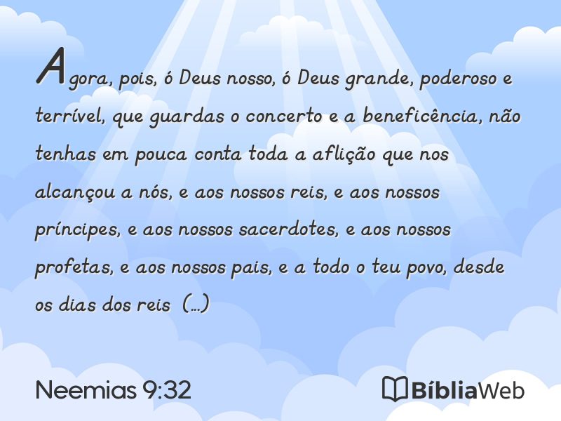 Neemias 9:32 em imagem para compartilhar