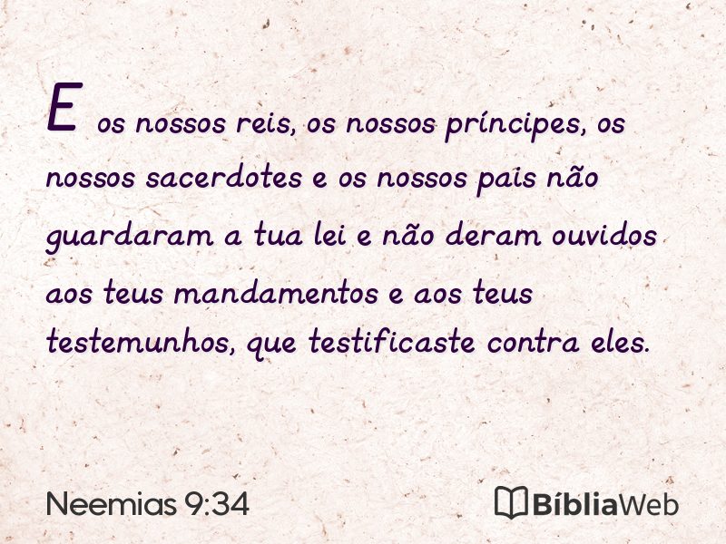 Neemias 9:34 em imagem para compartilhar