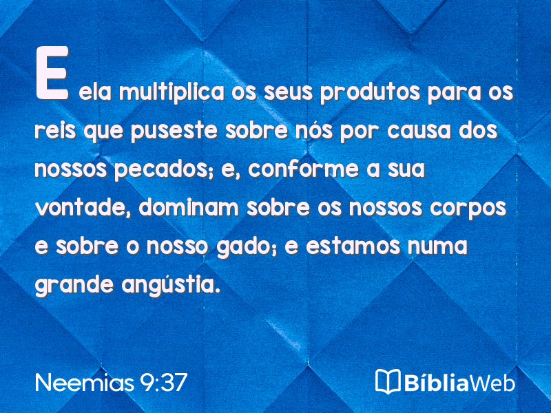 Neemias 9:37 em imagem para compartilhar