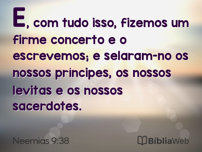 Neemias 9:38 em imagem para compartilhar