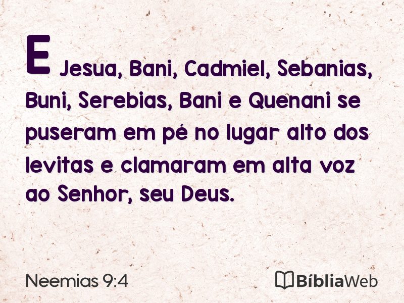 Neemias 9:4 em imagem para compartilhar