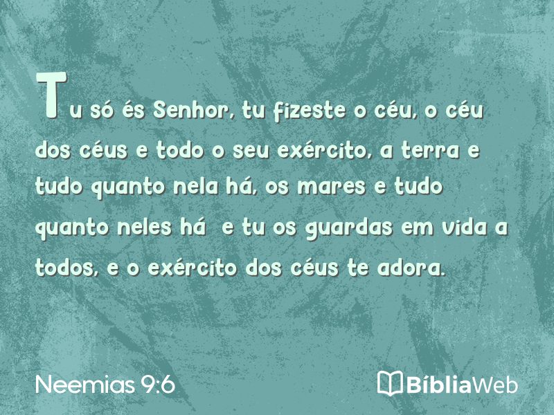 Neemias 9:6 em imagem para compartilhar
