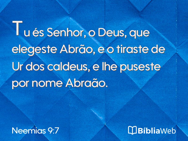 Neemias 9:7 em imagem para compartilhar