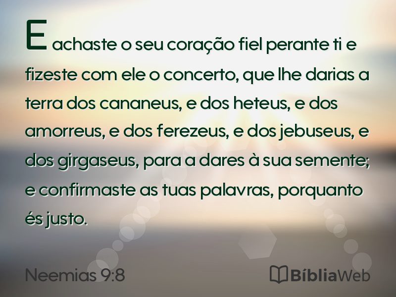 Neemias 9:8 em imagem para compartilhar