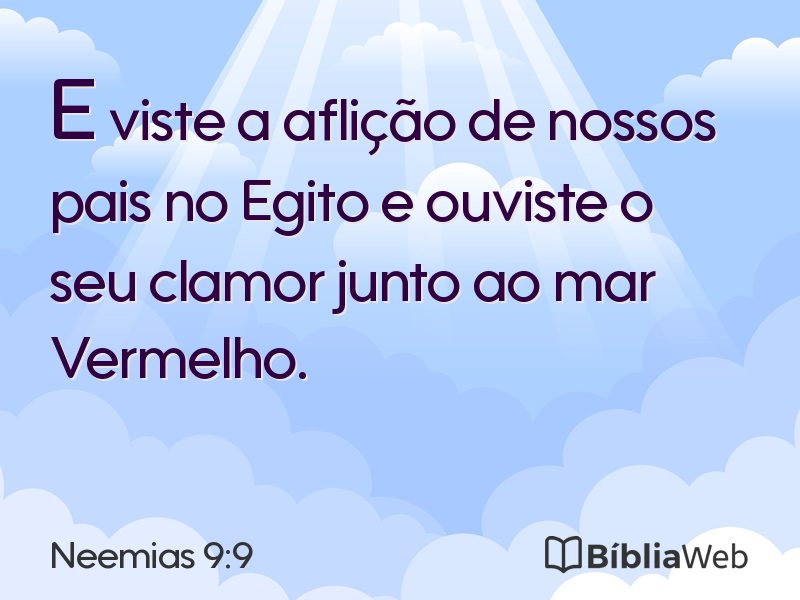 Neemias 9:9 em imagem para compartilhar