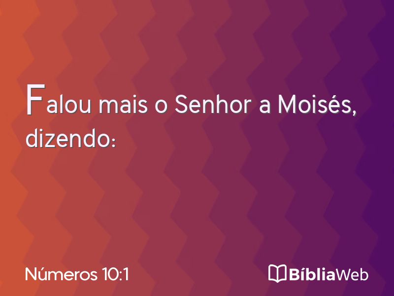 Números 10:1 em imagem para compartilhar