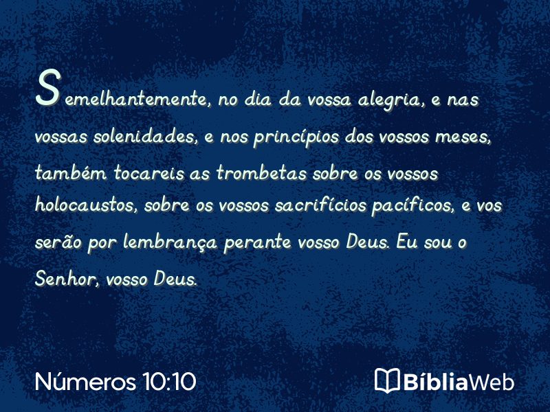 Números 10:10 em imagem para compartilhar