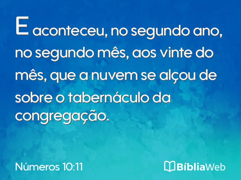 Números 10:11 em imagem para compartilhar