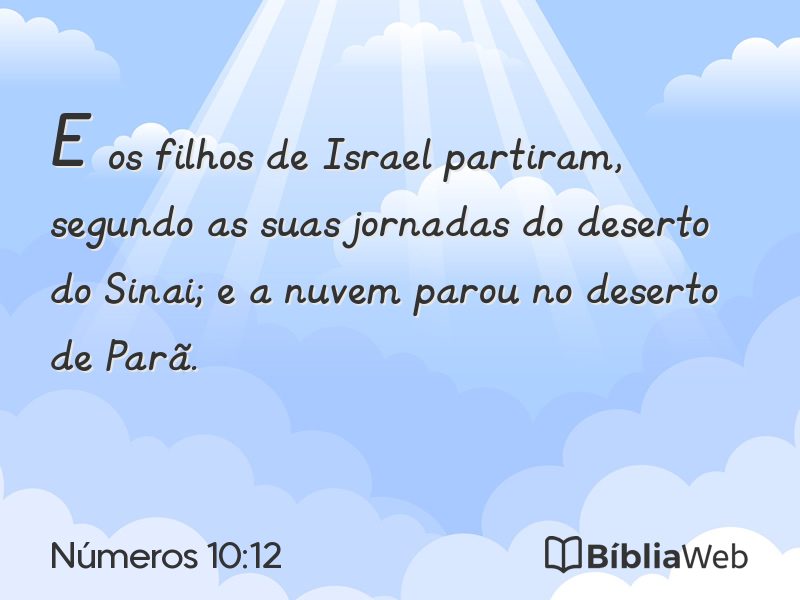 Números 10:12 em imagem para compartilhar