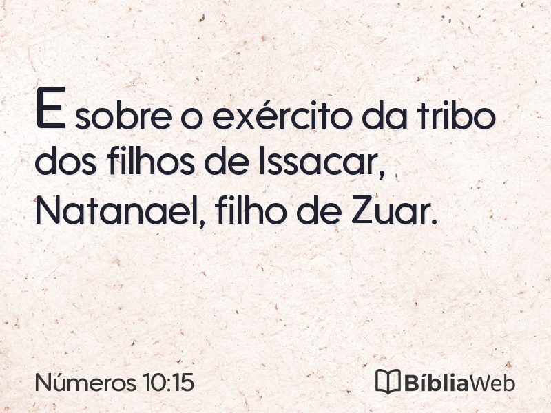 Números 10:15 em imagem para compartilhar