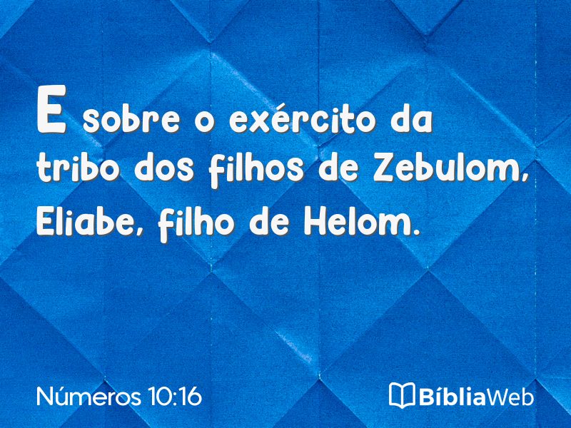 Números 10:16 em imagem para compartilhar