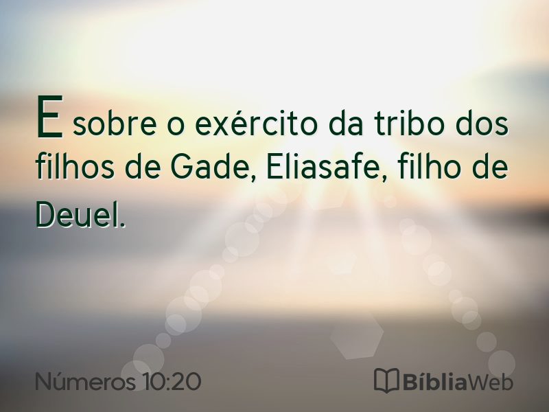 Números 10:20 em imagem para compartilhar