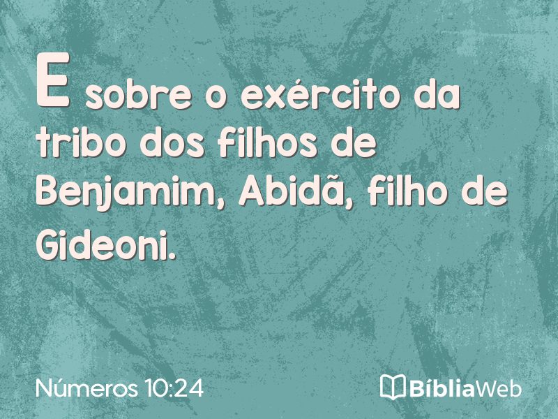 Números 10:24 em imagem para compartilhar