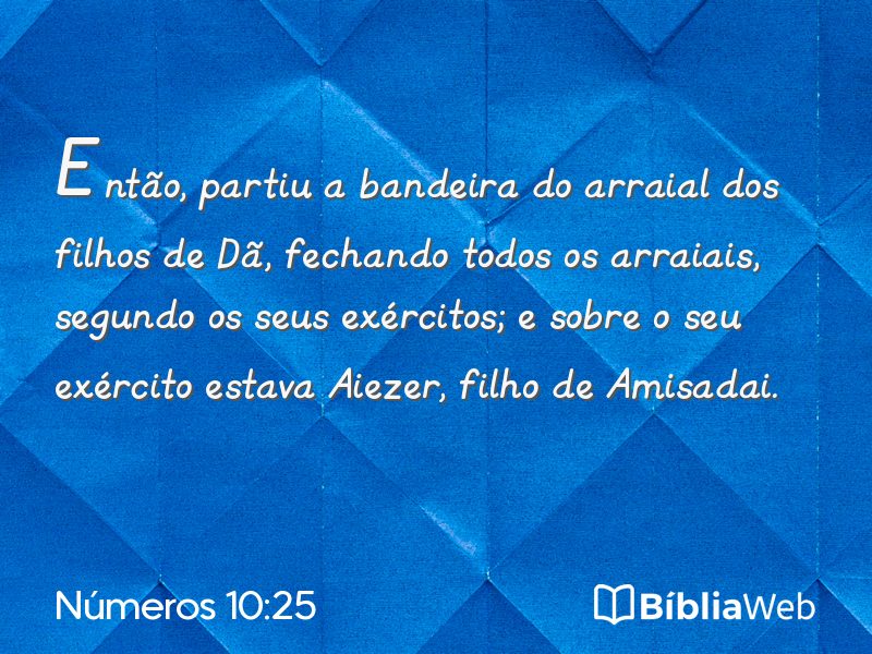 Números 10:25 em imagem para compartilhar