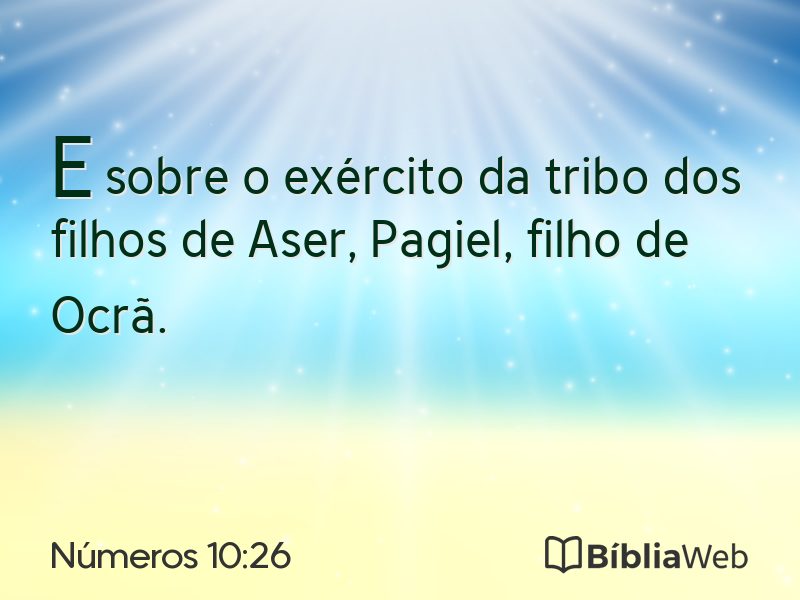 Números 10:26 em imagem para compartilhar