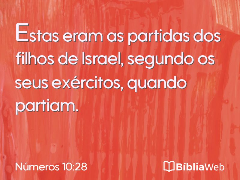 Números 10:28 em imagem para compartilhar