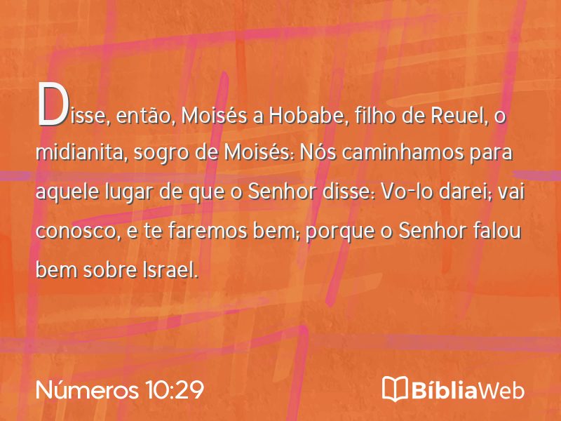 Números 10:29 em imagem para compartilhar