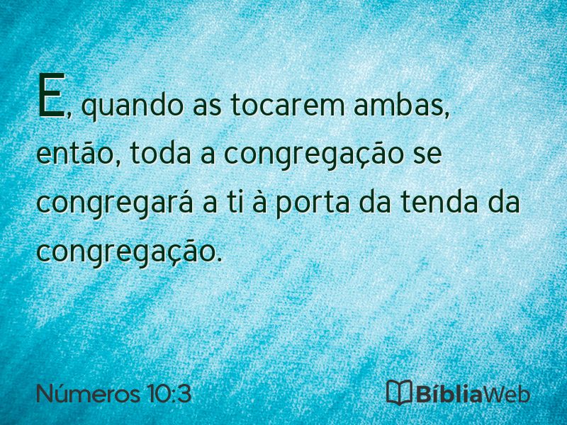 Números 10:3 em imagem para compartilhar