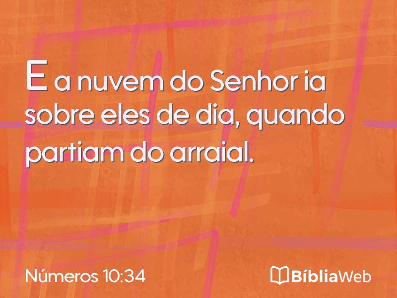 Números 10:34 em imagem para compartilhar