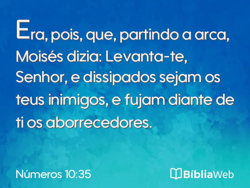 Números 10:35 em imagem para compartilhar