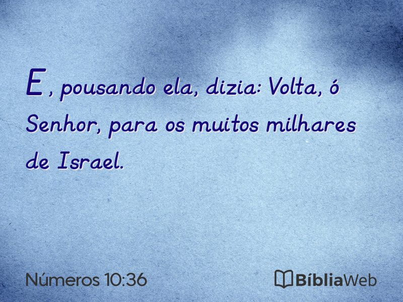 Números 10:36 em imagem para compartilhar