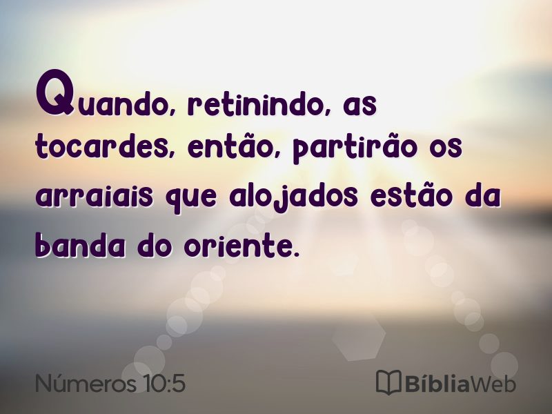 Números 10:5 em imagem para compartilhar