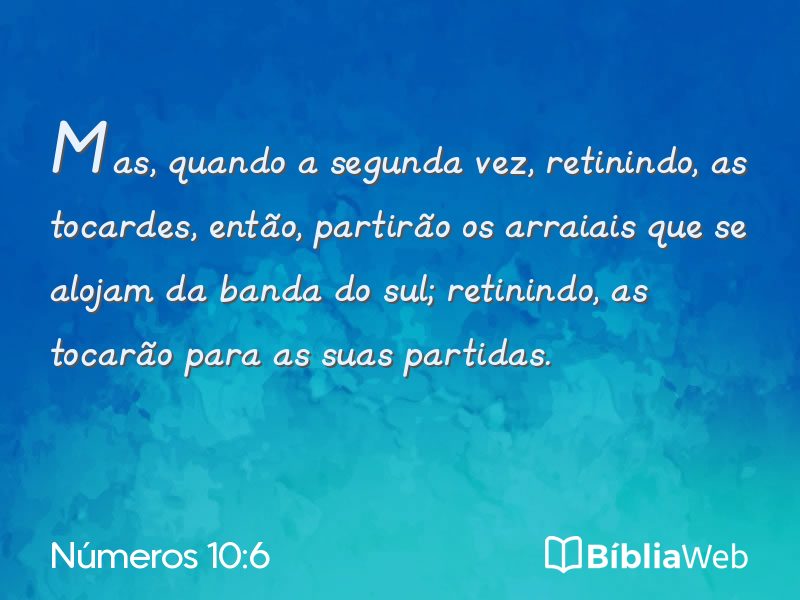 Números 10:6 em imagem para compartilhar