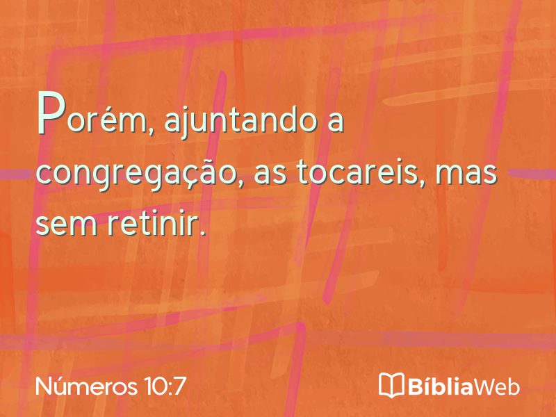 Números 10:7 em imagem para compartilhar
