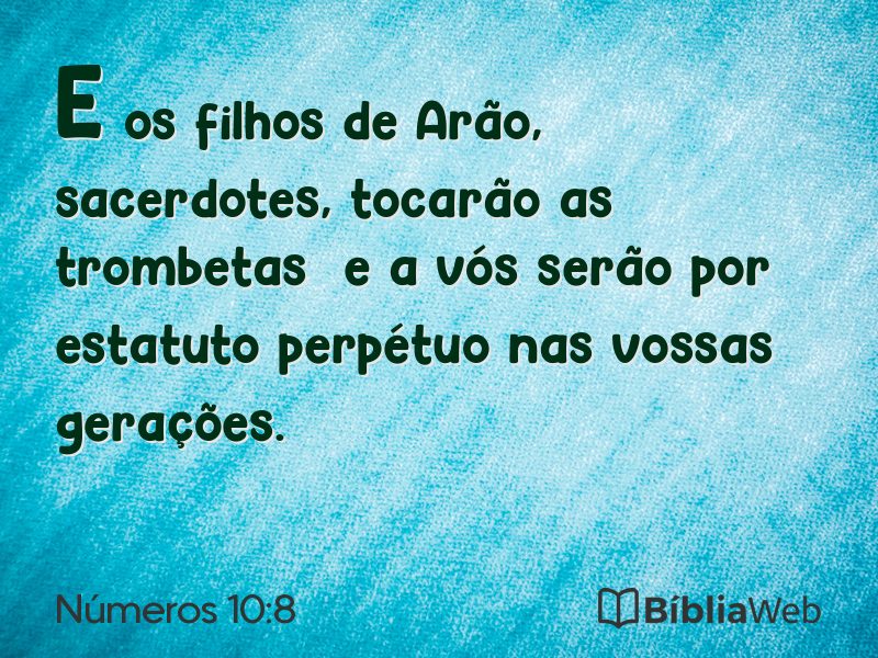 Números 10:8 em imagem para compartilhar