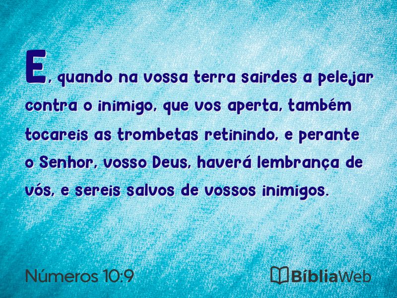 Números 10:9 em imagem para compartilhar