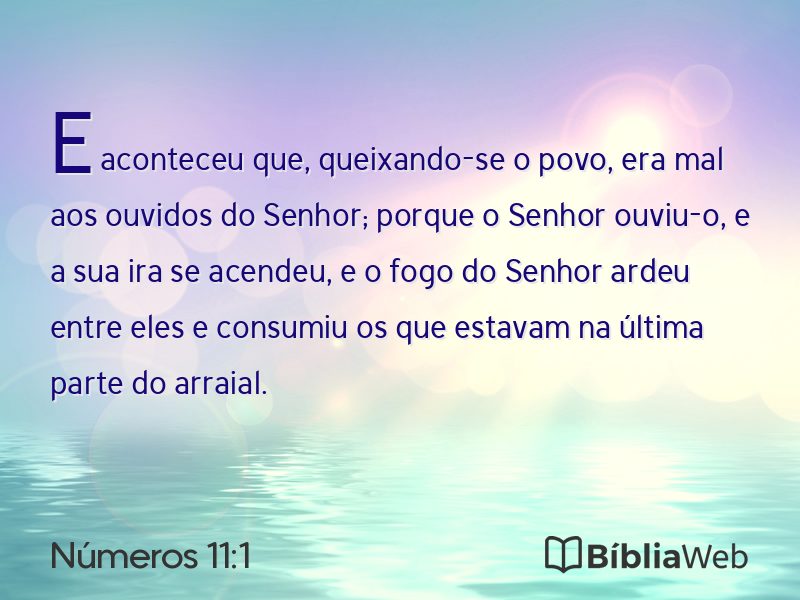Números 11:1 em imagem para compartilhar