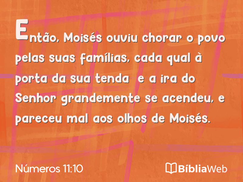 Números 11:10 em imagem para compartilhar