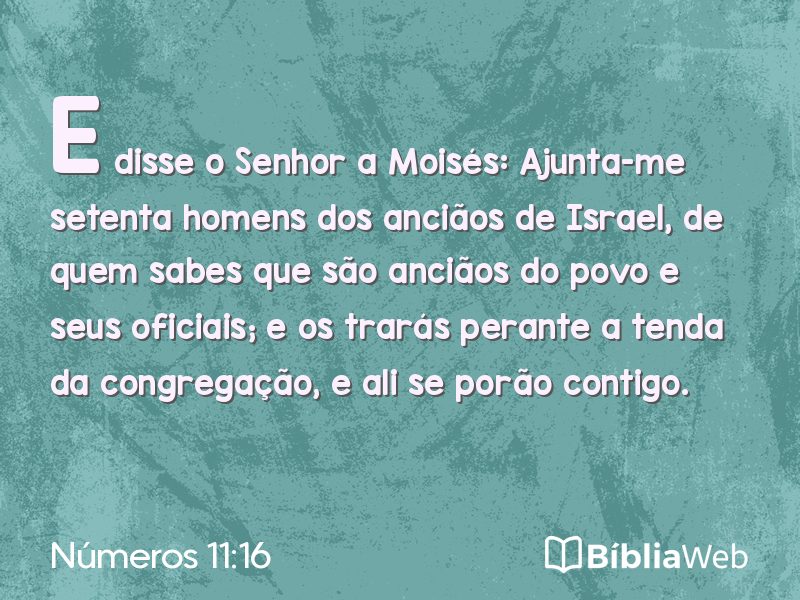 Números 11:16 em imagem para compartilhar