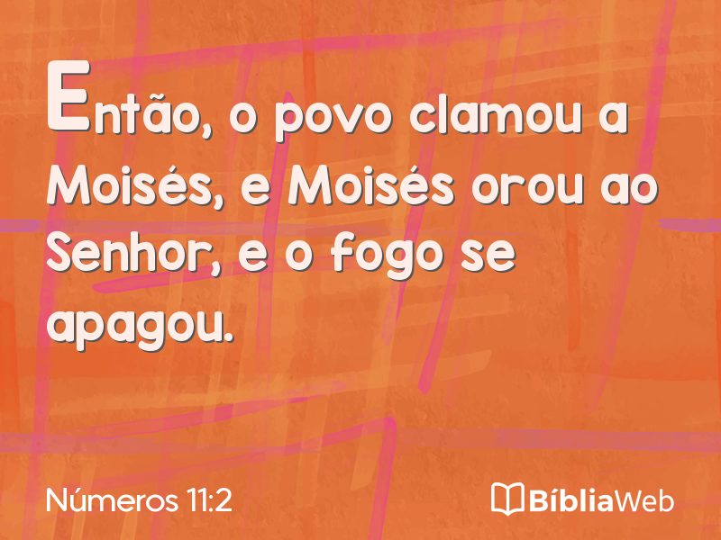 Números 11:2 em imagem para compartilhar