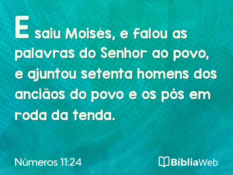 Números 11:24 em imagem para compartilhar
