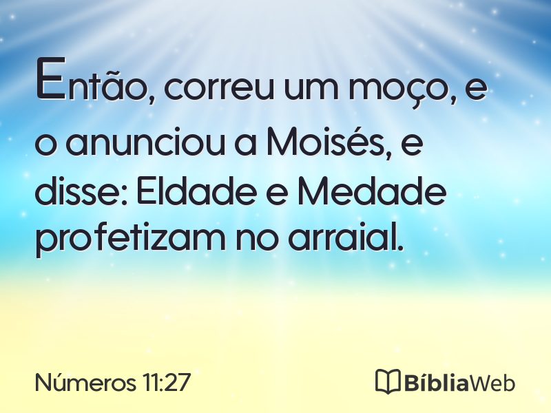 Números 11:27 em imagem para compartilhar