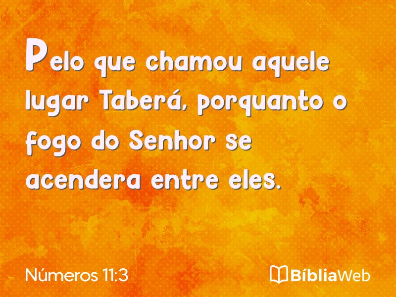 Números 11:3 em imagem para compartilhar